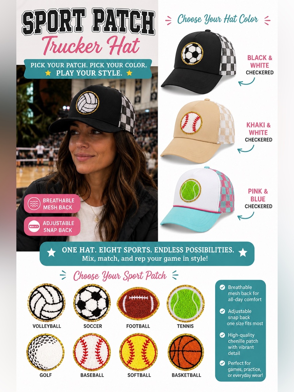 Sports Spiritwear Trucker / SnapBack Hat